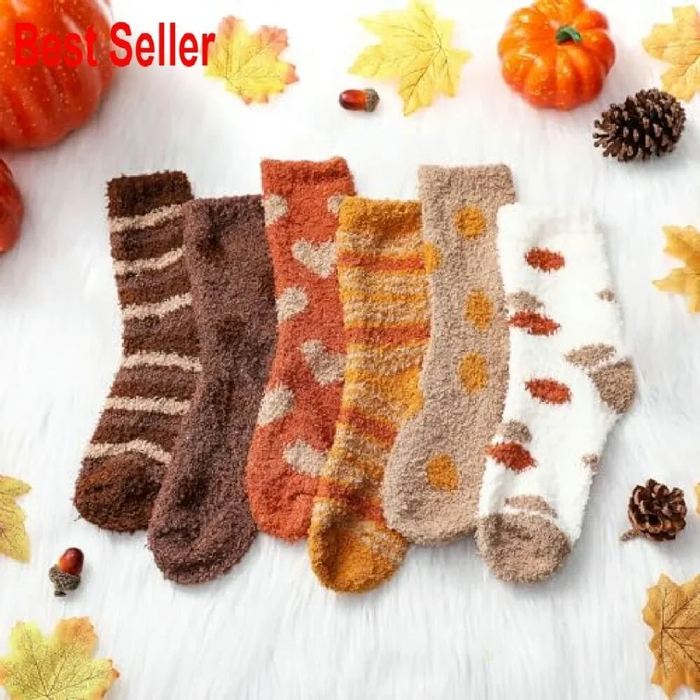 Fuzzy Socks Bulk 24 Pairs Winter Sleeping Slipper Socks Cozy Fleece Warm